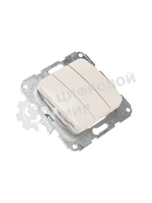 Выключатель DEA 3кл с/у 10А мех. бежевый Kranz KR-78-0234