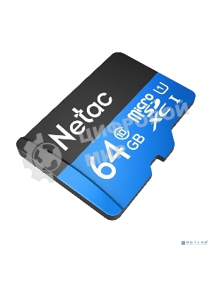 Флеш карта microSDHC 64Gb Netac P500 NT02P500STN-064G-R (с SD адаптером) 80Mb/s
