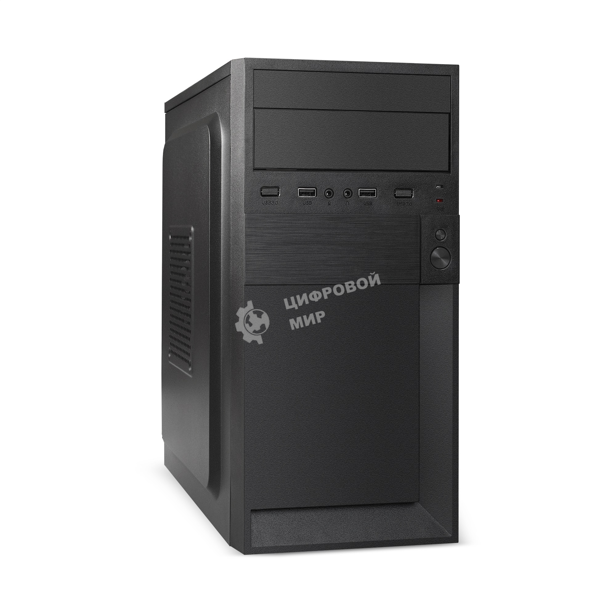 Компьютерный корпус Minitower ExeGate EX291141RUS BAA-105-01AAA400 (mATX, БП AAA400 с вент. 8см, 2*USB, аудио, черный)