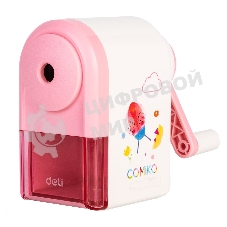 Точилка для карандашей механическая Deli E0641S, 1 отверстие, пластик, ассорти