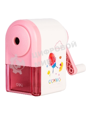 Точилка для карандашей механическая Deli E0641S, 1 отверстие, пластик, ассорти