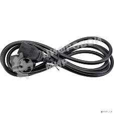 Кабель питания Cabeus PC-189-VDE-1.0-1.8M монитор-компьютер IEC 320 C13 - IEC 320 C14 (3x1.0), 1.8 м
