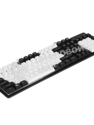 Клавиатура проводная Defender Dark Knight R GK-077, USB, черный/белый