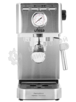 Кофеварка рожковая Ufesa BERGAMO серебристый, исп. кофе - молотый, 1.8 л, 1350 Вт, 20 бар