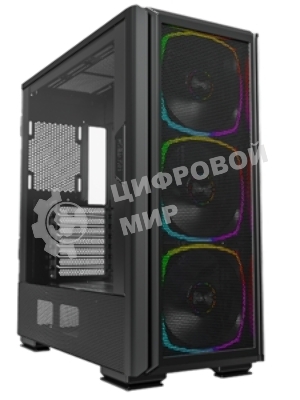 Компьютерный корпус Montech SKY TWO GX черный без БП ATX 3x140мм 2xUSB3.0 1xUSB3.1 audio bott PSU