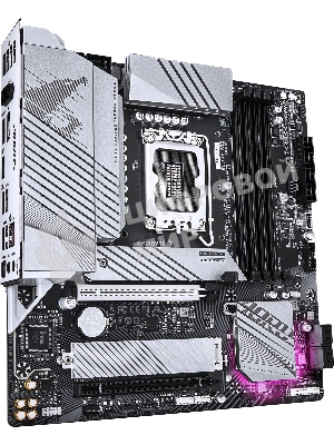 Материнская плата Gigabyte B760M AORUS ELITE WIFI6E GEN5, LGA1700, Intel B760, 4xDDR5, 4xSATA, 2xM.2 PCIe 4.0, 1xPCIe 5.0 x16, 1xPCIe 4.0 x4, 1xHDMI, 1xDisplayPort, 1x 2.5Gb LAN, 1xUSB 3.2 Gen2x2 Type-C, 1xUSB 3.2 Gen2 Type-A, 3xUSB 3.2 Gen1, 4xUSB 2.0, 2x3.5 мм, 7.1, microATX