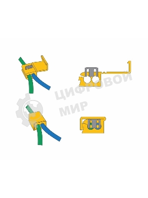 Ответвитель питания Rexant 4.0-6.0 мм² (ОВ-3/ЗПо-1 4,0-6,0) желтый