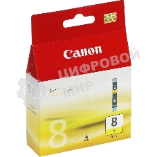 Картридж струйный CLI-8Y (0623B024), для Canon 4200/5200/MP500/MP800, Желтый, 490 стр.