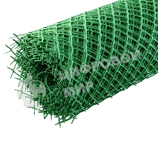 Решетка заборная в рулоне, 1,3х20 м, ячейка 70х55 мм, пластиковая, зеленая Россия