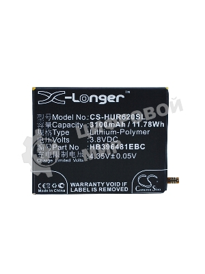 Аккумулятор CameronSino CS-HUR620SL HB396481EBC для Huawei Ascend G7 Plus3.8V, 3100mAh, 11.78Wh