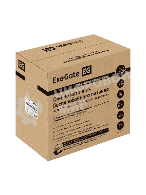 Источник бесперебойного питания On-line ExeGate PowerExpert TL-3000.72V.LCD.AVR.3SH.USB.RS232.SNMP 3000VA/3000W, On-Line, PF=1, LCD, 3*Schuko, RS232, USB, SNMP-slot, встроенные батареи 12V 7.2Ah - 6шт, возможность подключения до 4 внешних батарейных блоков 72В, Tower, металлический корпус, черный