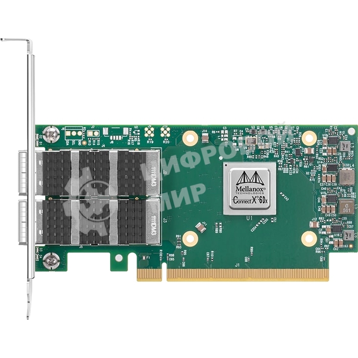 Сетевая карта MELLANOX ConnectX-6 Dx EN adapter card, 100GbE, Dual-port QSFP56, PCIe 4.0 x16, No Crypto, Tall Bracket