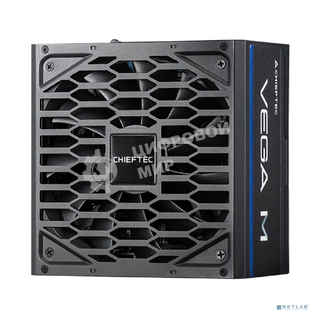 Блок питания Chieftec Vega M PPG-850-C (ATX 3.1, 850W, 80 PLUS GOLD, Active PFC, 135мм fan, Gen5 PCIe, Full Cable Management) Retail