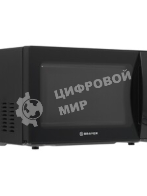 Микроволновая печь BRAYER BR2500 черный, 20 л, 700 Вт, переключатели - поворотный механизм
