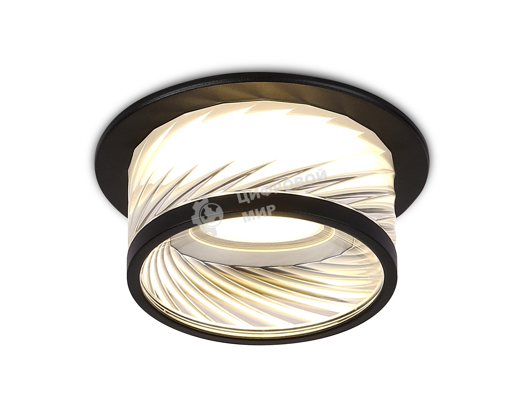 Светильник Ambrella light TN1252 SBK/CL черный песок/прозрачный GU5.3 D98*58