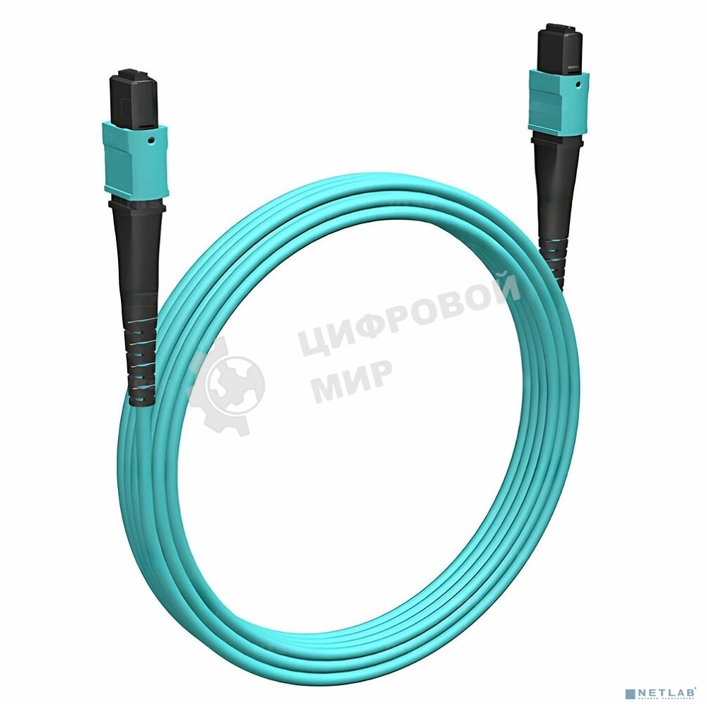 Кабельная сборка Cabeus FOP-50-OM3-12-MPO(F)-12-MPO(F)-B-1m MPO(F) -MPO(F)-12 волокон 50/125 OM3, 1 m, полярность В