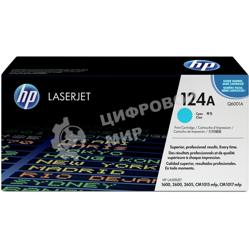 Картридж лазерный HP Q6001A голубой для Color LaserJet 2600 2000 стр.