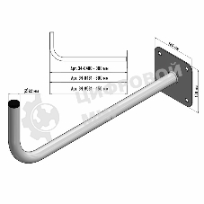 Кронштейн эфирный Rexant 60 см Г-образный