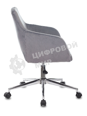 Кресло офисное Бюрократ CH-380SL серая жемчужина Italia 26, крестовина металл хром