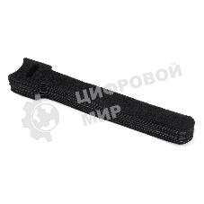 Хомуты-липучки на основе ленты Velcro VT-125x11BK 125 x 11 мм, черные (12 шт.)