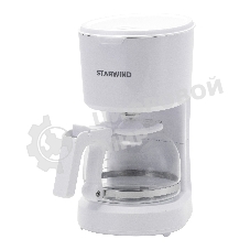 Кофеварка капельная Starwind STD0611 белый, исп. кофе - молотый, 0.6 л, 600 Вт.