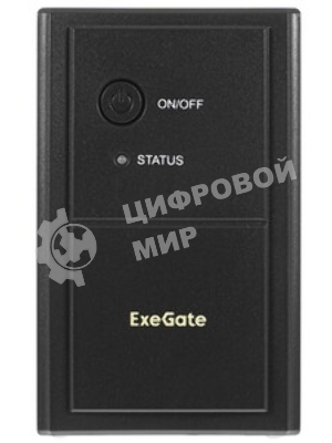 Источник бесперебойного питания ExeGate Power NB-400.LED.AVR.2SH (400VA/240W, LED, AVR, 2*Schuko, батарея 12V 4.5Ah, черный)