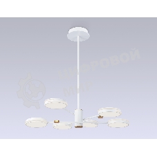 Подвесной светодиодный светильник Ambrella light FL51635/6 WH/GD белый/золото 3000K/4200K/6400K 50W D800*780 (Без ПДУ)