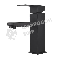 Комплект: тумба Bau Dream Blackwood графит 60, 1 ящик, раковина прямоугольная BAU Cerama 48х37, мрамор, смеситель Hotel Black, черный матовый, выпуск клик клак черный