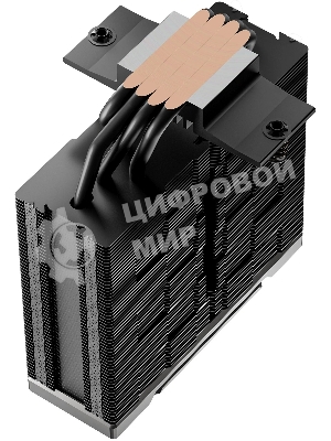 Кулер для процессора DEEPCOOL AK400 G2 DIGITAL NYX LGA1851/1700/1200/115X/AM5/AM4 (12шт/кор, TDP 220W, PWM, Fan 120mm, 4 тепл. трубки, черный) RET