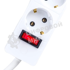 Сетевой фильтр PROconnect STANDARD 4 гнезда, 3 м, 3х0.75 мм², с/з, белый