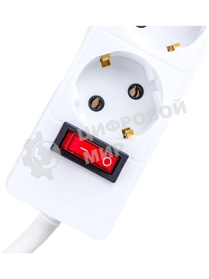 Сетевой фильтр PROconnect STANDARD 4 гнезда, 3 м, 3х0.75 мм², с/з, белый