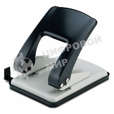 Дырокол Kw-Trio Stylish Heavy Duty 09760GR/BLCK, до 40 листов, металл черный, отверстий: 2, с линейкой