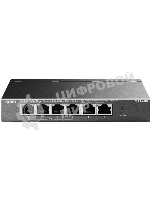Коммутатор TP-Link 4-port 10/100Mbps Unmanaged PoE+ Switch with 2 10/100Mbps uplink ports, meta case, desktop mount, 4 802.3af/at compliant PoE+ port, 2 10/100Mbps uplink ports, DIP switches for Extend mode, Isolation mode and Priority mode, up to 250m PoE power supply