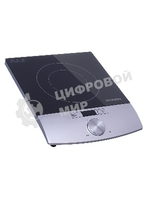 Плита настольная электрическая Hyundai HYC-0102 серебристый/черный стеклокерамика