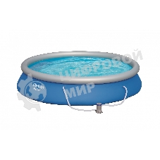 Бассейн с надувным бортом Bestway 57313, 457х84 см, 9677 л, фильтр-насос
