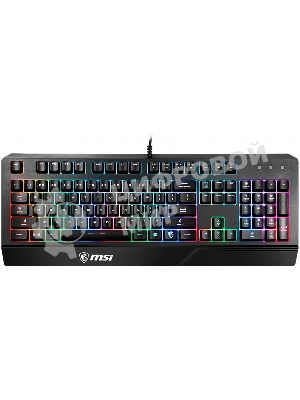 Клавиатура проводная MSI VIGOR GK20 RU черный USB Multimedia for gamer LED (подставка для запястий)