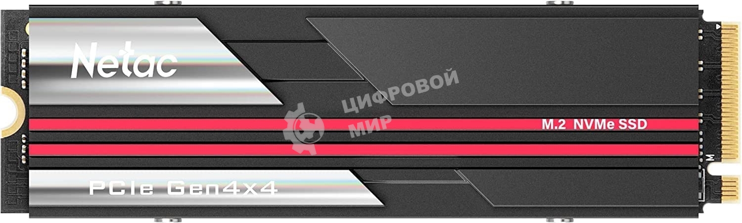 Накопитель SSD Netac NV3000, 2Tb, PCIe 3.0 x4, M.2 2280, NVMe, R/W 3100/2100, с радиатором