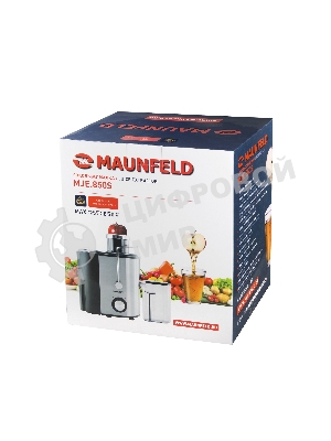 Соковыжималка Maunfeld MJE.850S нержавеющая сталь, центробежная, 850 Вт, 350 мл, механическое