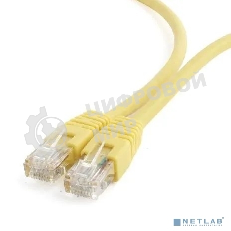 Патч-корд UTP Cablexpert cat.6, 1м, литой, многожильный, желтый