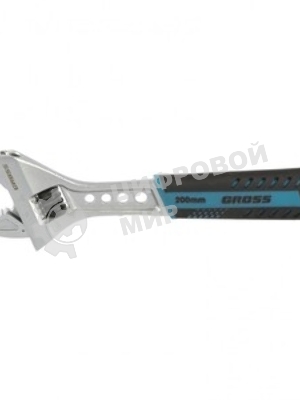 Ключ разводной Gross 15561 200 мм, CrV, двухкомпонентная ручка