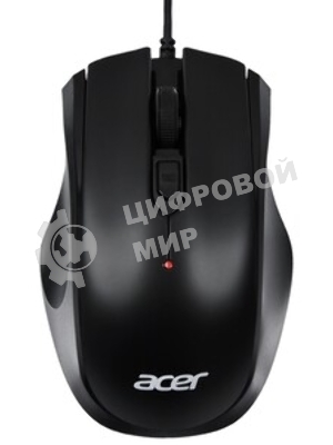 Мышь проводная Acer OMW020 черный, 1600 dpi, USB, кнопки - 4