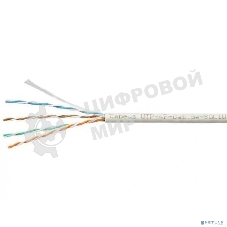 Кабель Cabeus UTP-4P-Cat.5e-SOLID-LSZH-GY-LIGHT Кабель витая пара UTP (U/UTP), cat.5e, 4 пары 0,47мм (24 AWG), LSZH, нг(А)-HF, серый, (305 м)