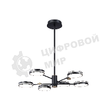 Подвесной светодиодный светильник Ambrella light FL51639/6 BK/GD черный/золото 3000K/4200K/6400K 50W D800*780 (Без ПДУ)