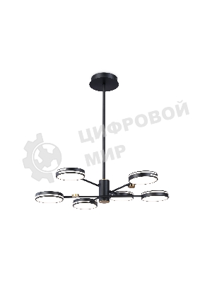 Подвесной светодиодный светильник Ambrella light FL51639/6 BK/GD черный/золото 3000K/4200K/6400K 50W D800*780 (Без ПДУ)