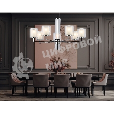 Люстра Ambrella light LH56003/7 СH/FR хром/белый матовый E14*7 max 40W D790*1260