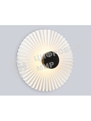 Настенный светильник Ambrella light LH72641 BK/WH черный/белый 6W 3000K D300*100