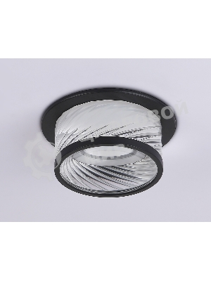 Светильник Ambrella light TN1252 SBK/CL черный песок/прозрачный GU5.3 D98*58