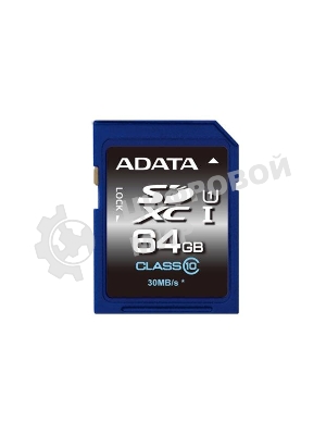 Флеш карта SD ADATA XC 64Gb Class10 ADATA ASDX64GUICL10-R
