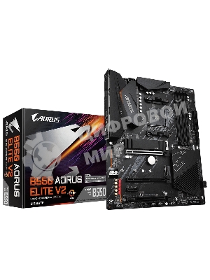 Материнская плата Gigabyte B550 AORUS ELITE V2, AM4, AMD B550, 4xDDR4, 4xSATA, 2xM.2, 1xPCIe 4.0 x16, 1xPCIe 3.0 x16, 2xPCIe 3.0 x1, 1xHDMI, 1xDP, 1x2.5Gb LAN, 1xUSB-C 10Gbps, 4xUSB-A 10Gbps, 4xUSB-A 5Gbps, 2xUSB-A 2.0, 3x3.5 мм, 7.1, ATX