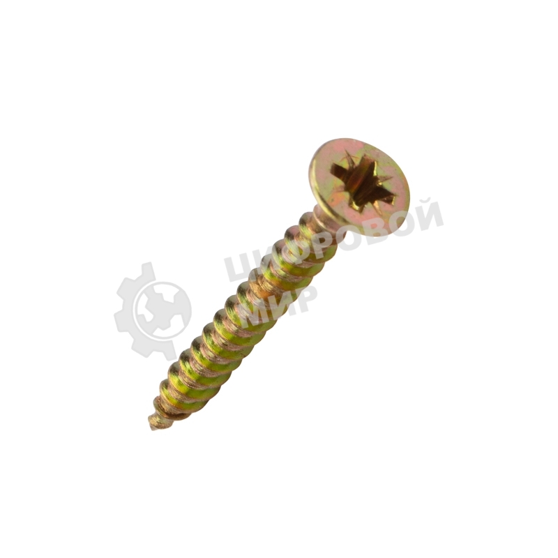 Саморез универсальный Kranz 4х35, желтый цинк, короб (200 шт./уп.)